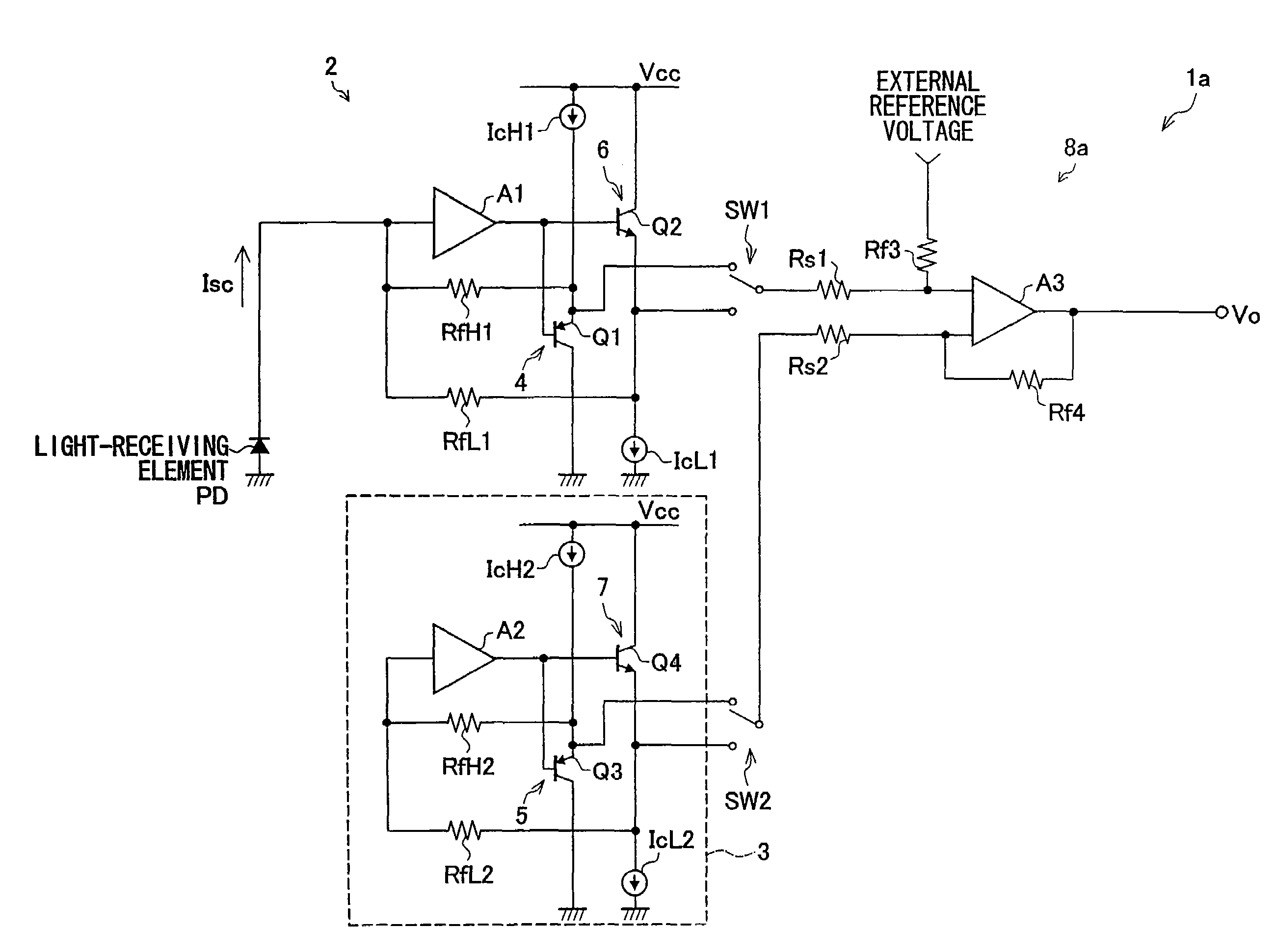 Light-receiving amplifier and optical pickup device