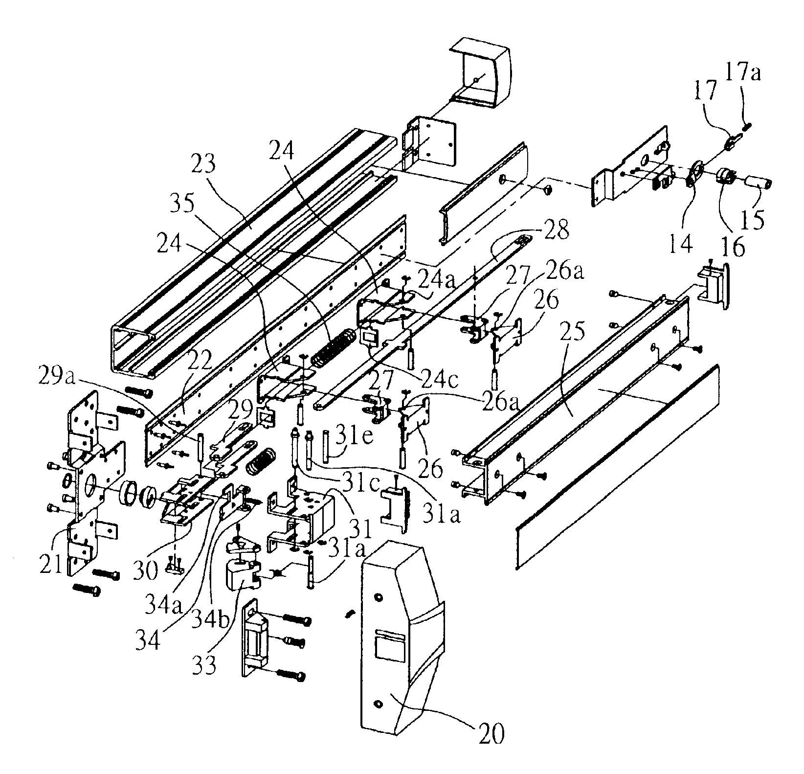 Fire door lock mechanism