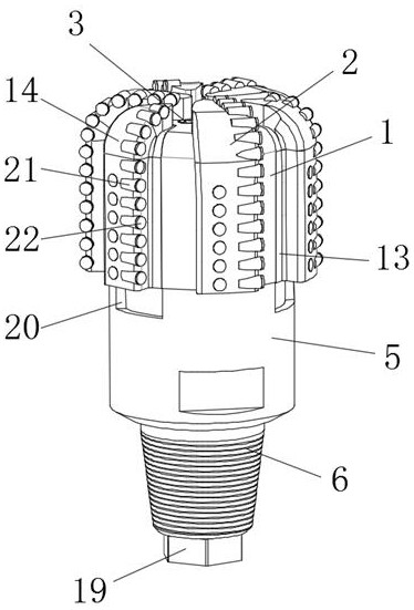 Telescopic crushing type PDC drill bit for petroleum drilling and using method