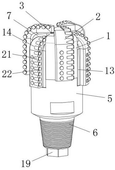 Telescopic crushing type PDC drill bit for petroleum drilling and using method