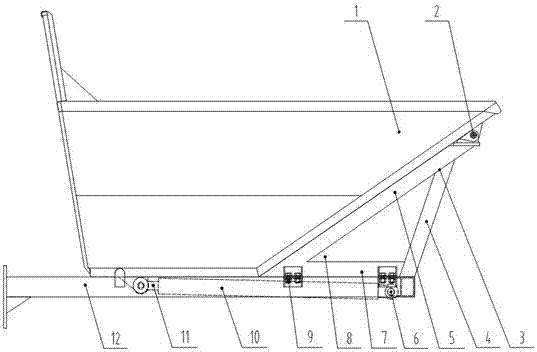 Compartment dumping mechanism of agricultural carrier vehicle