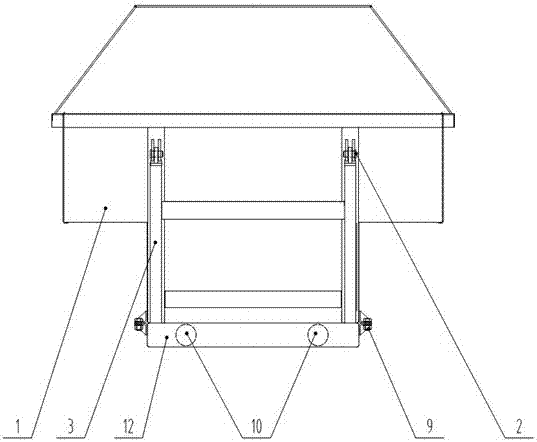 Compartment dumping mechanism of agricultural carrier vehicle