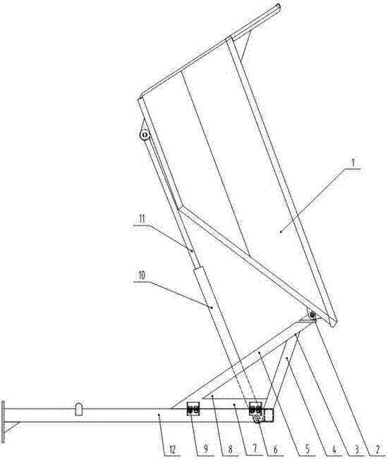 Compartment dumping mechanism of agricultural carrier vehicle