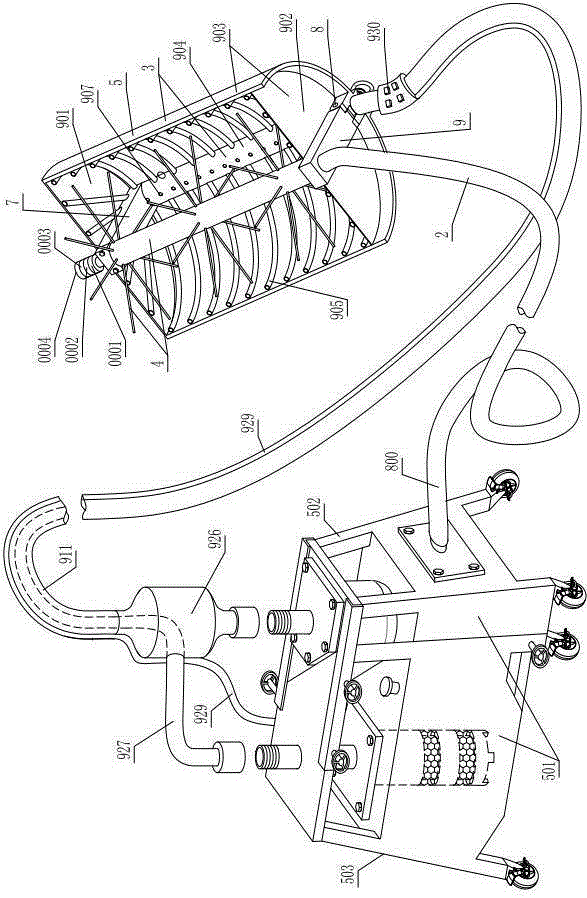 Electric power line dust-blowing assist device