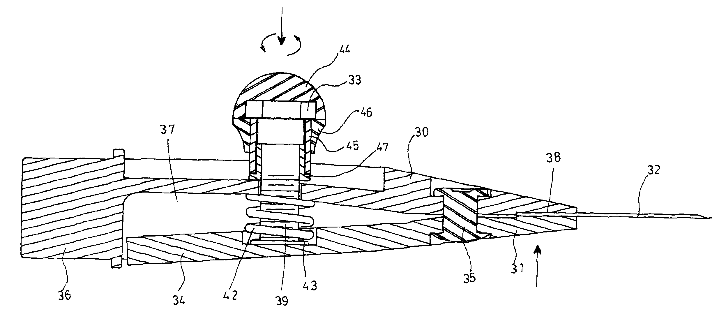 Scraper blade assembly structure