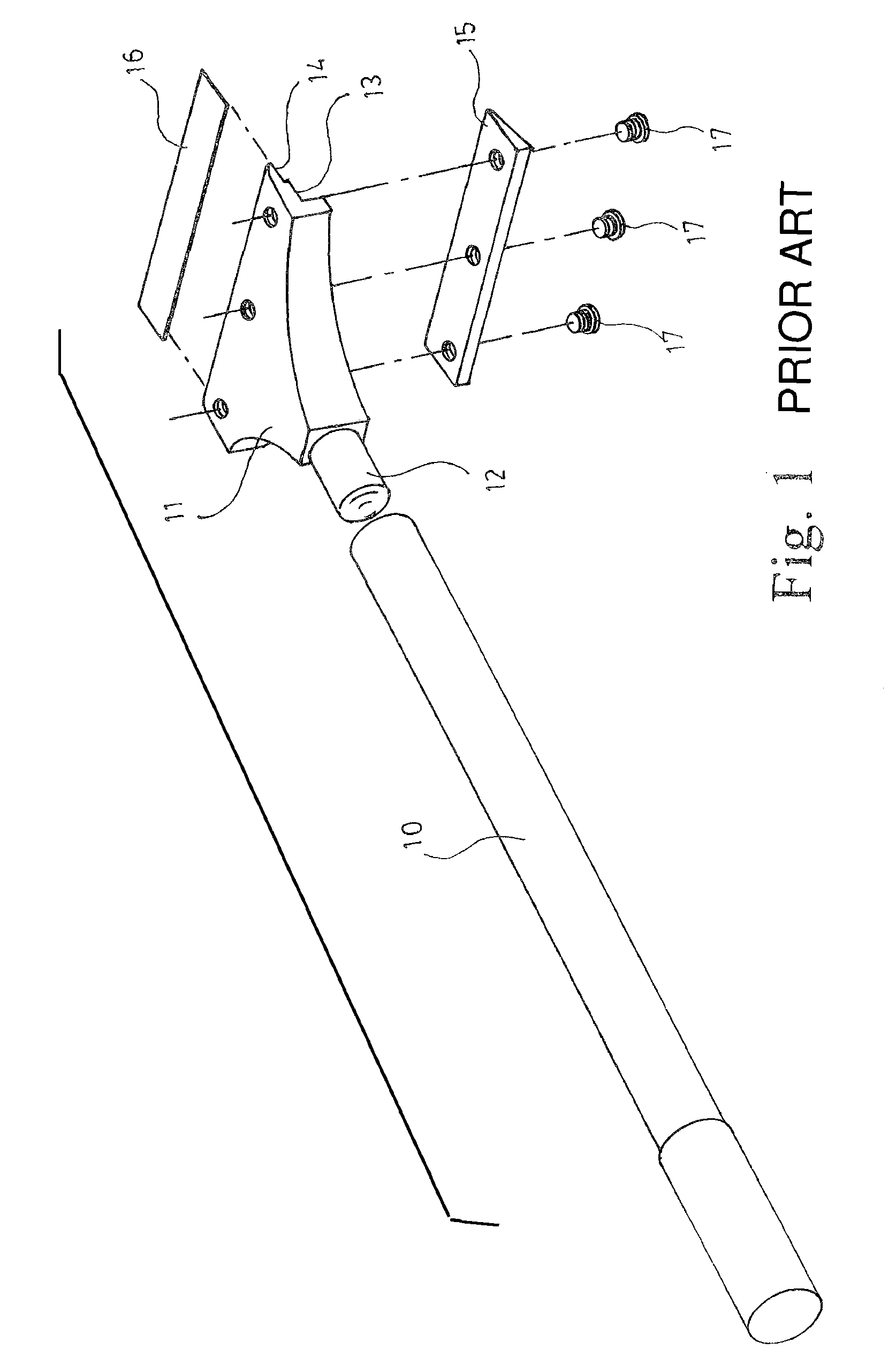 Scraper blade assembly structure