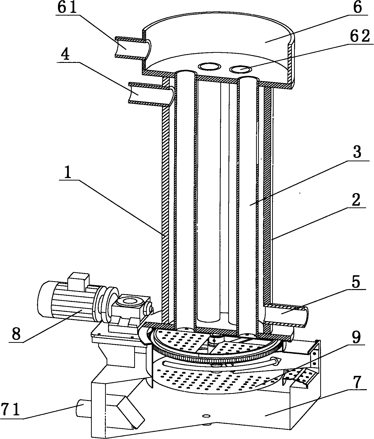 Ice machine for making tube ice