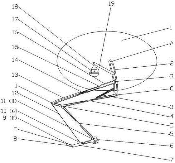 Mechanical leg imitating ostrich hind limb