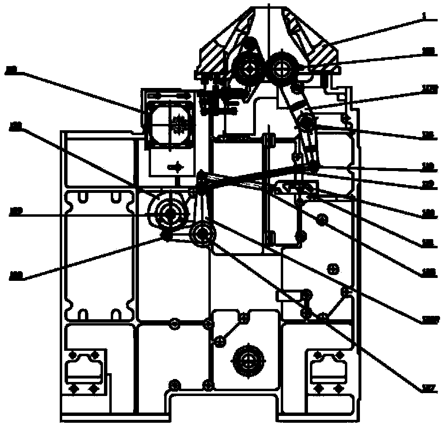 Roller structure of computer controlled flat knitting machine