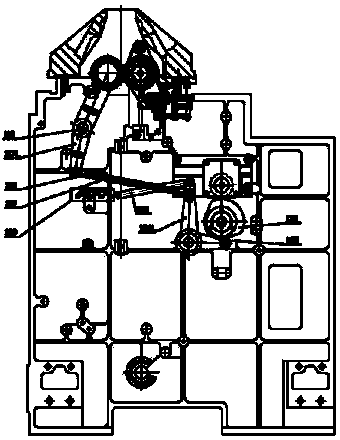 Roller structure of computer controlled flat knitting machine