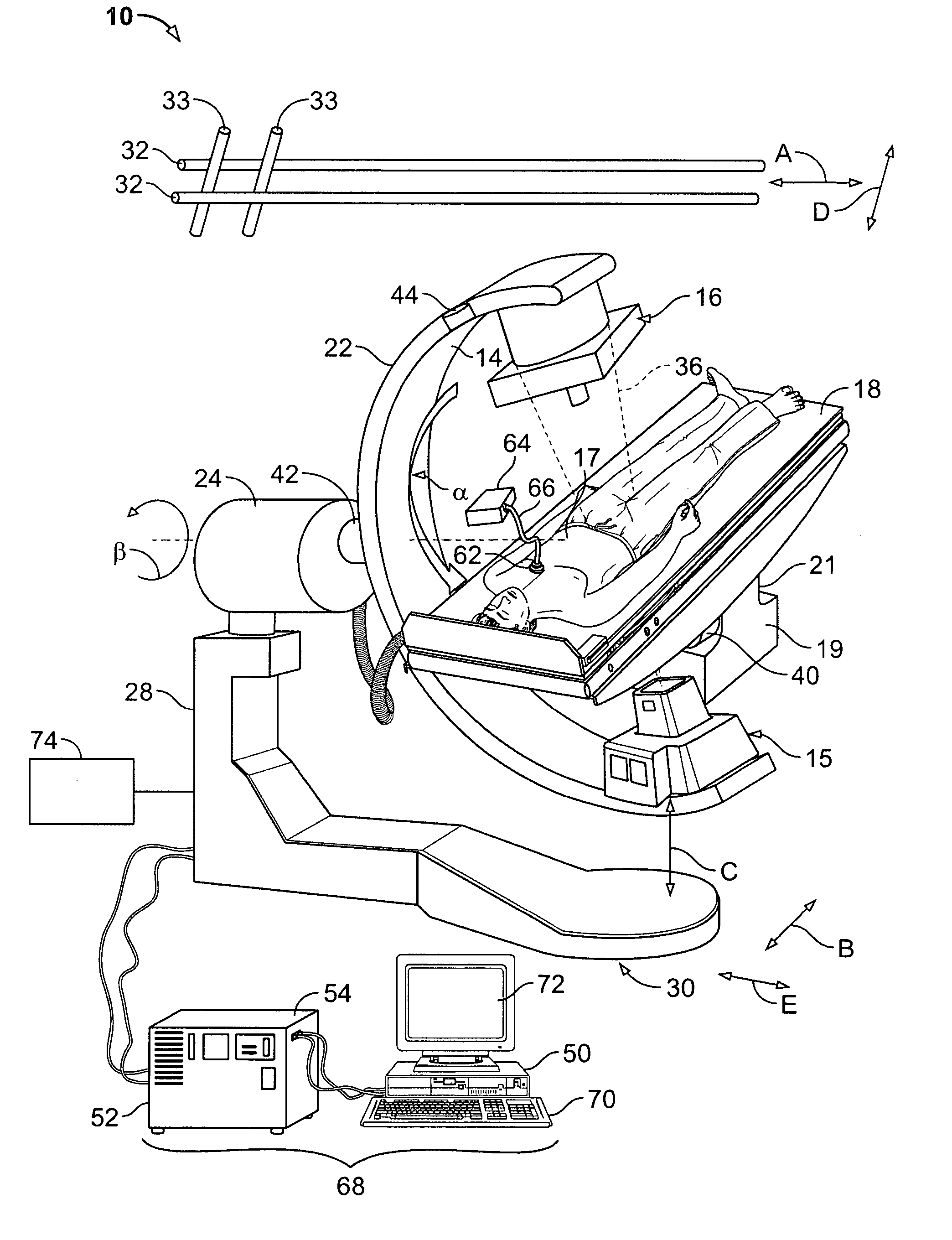 Method and apparatus for acquiring radiation data