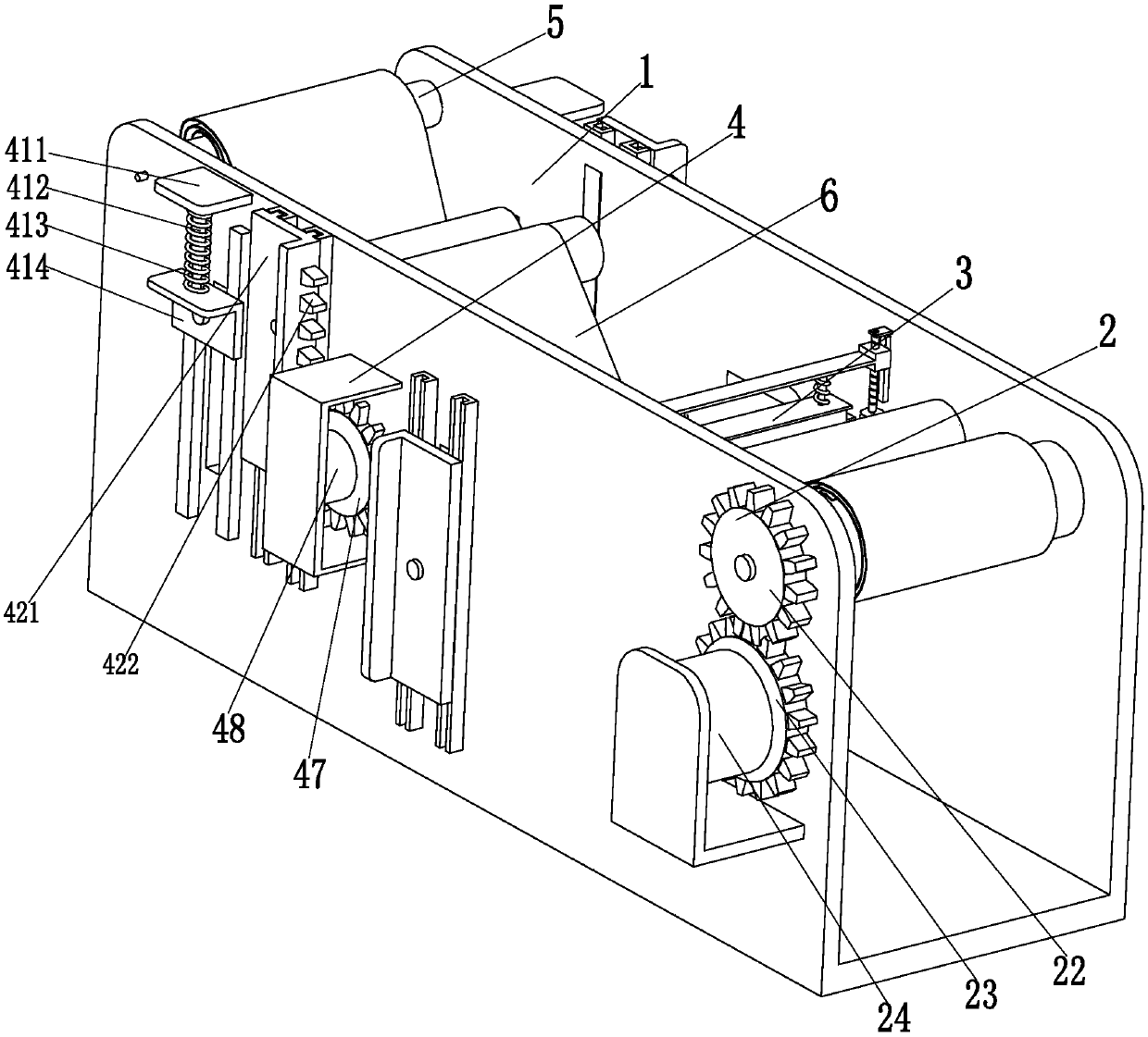 A heat-sealing device for high-density polyethylene medical dialysis paper