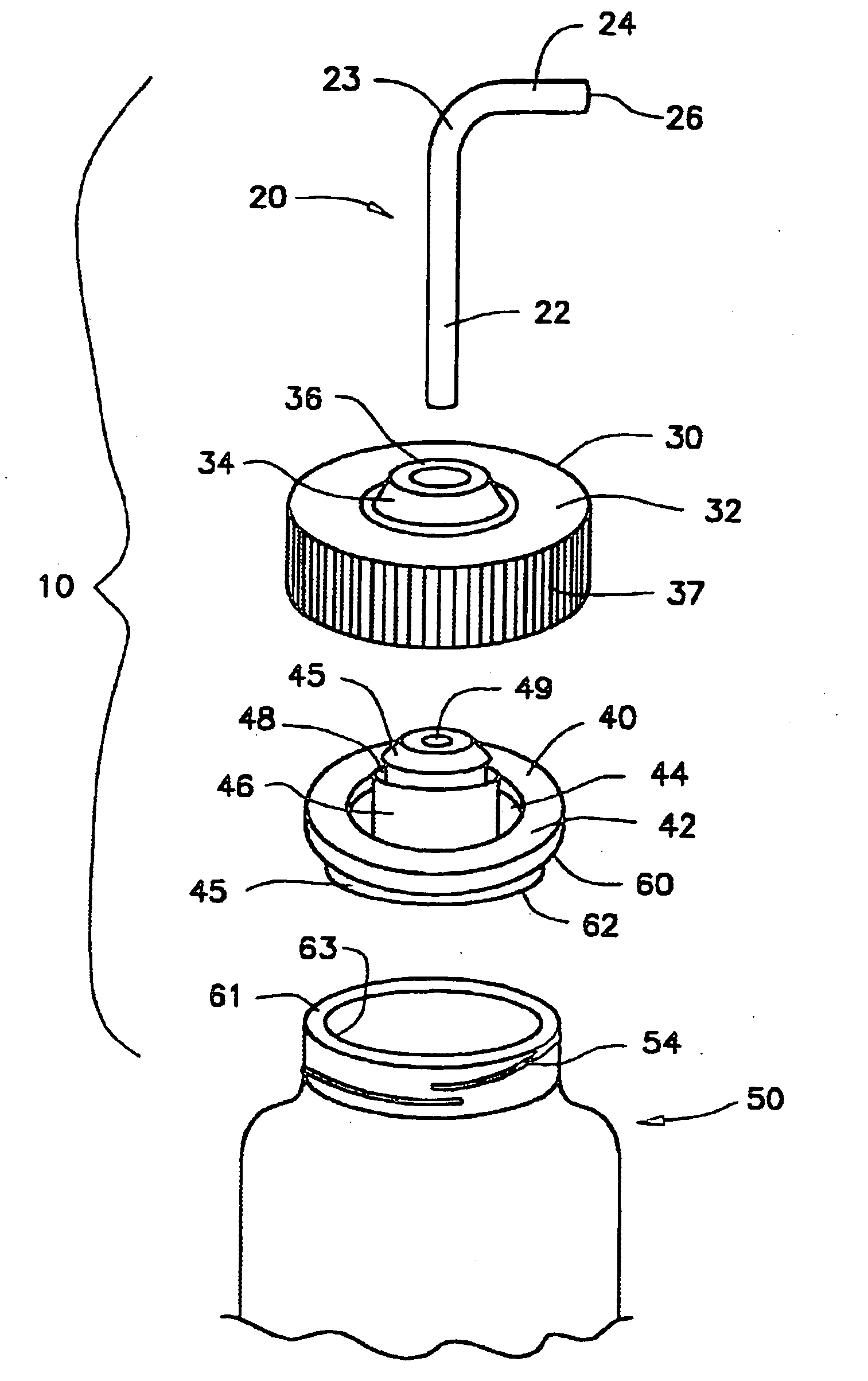 Removable cap assembly