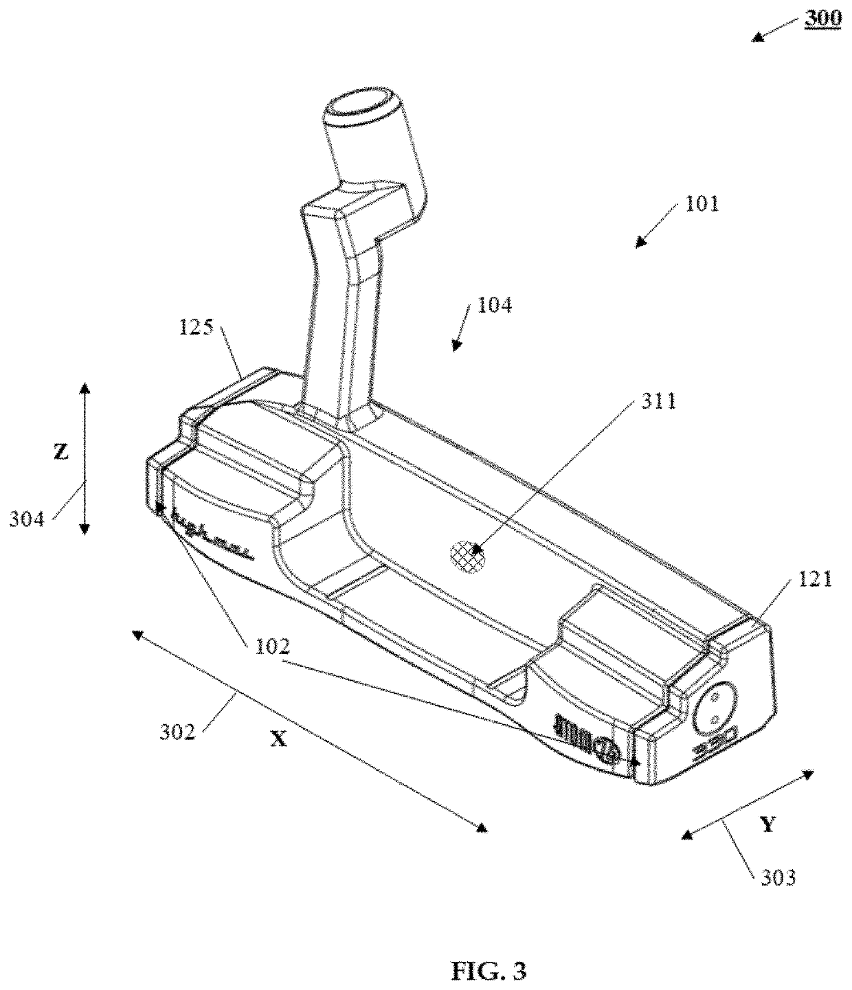 Stable golf putter head with enhanced moment of inertia