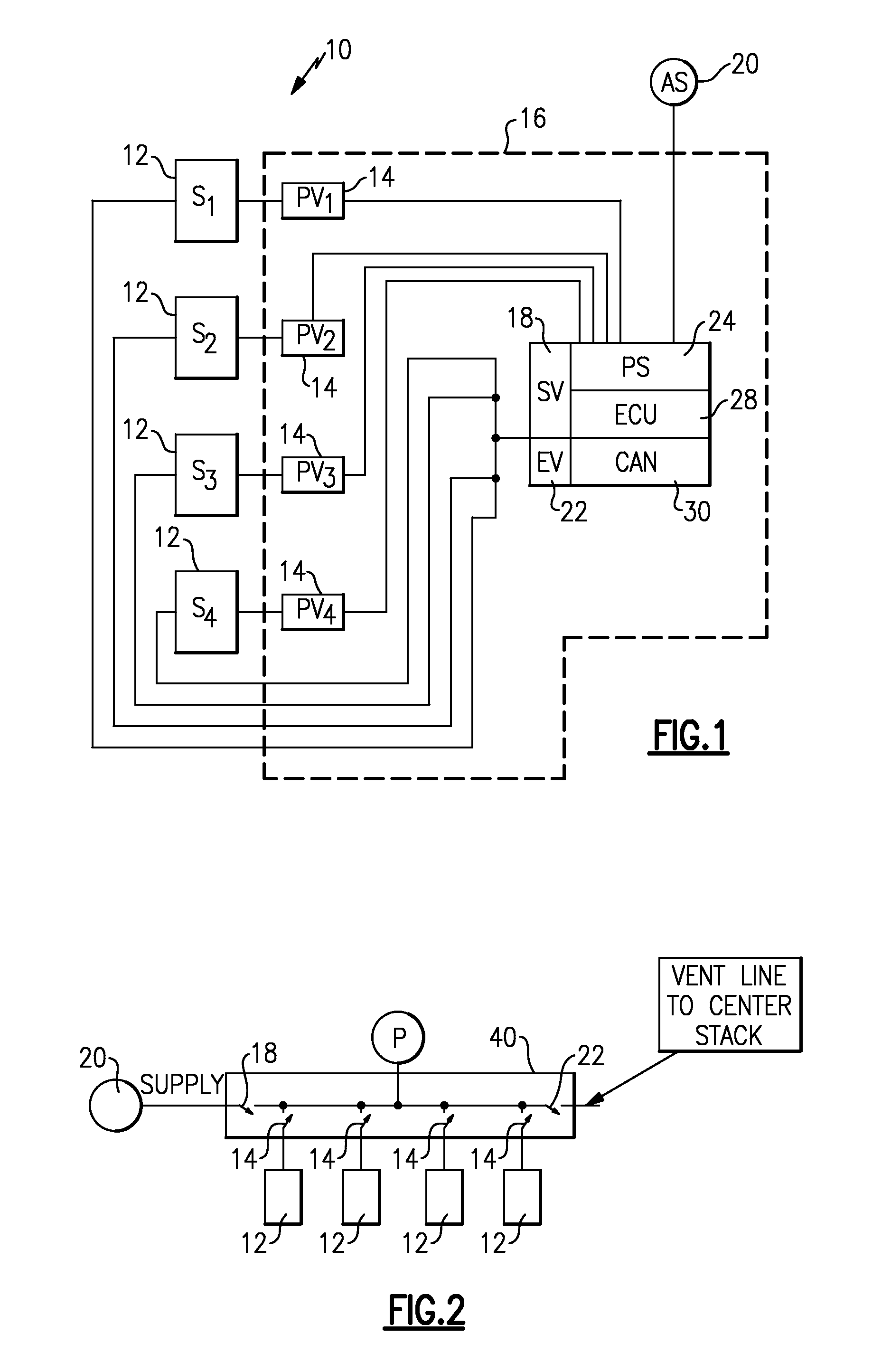 Control unit for suspension using single pressure sensor