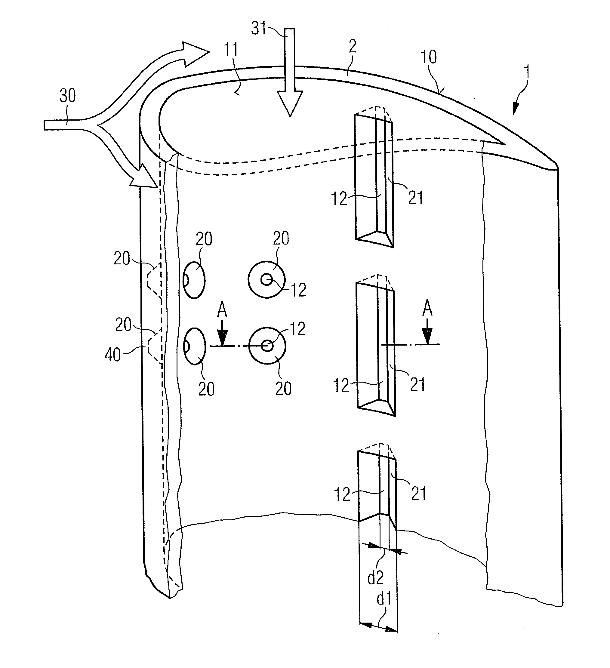 Turbine engine component for adaptive cooling