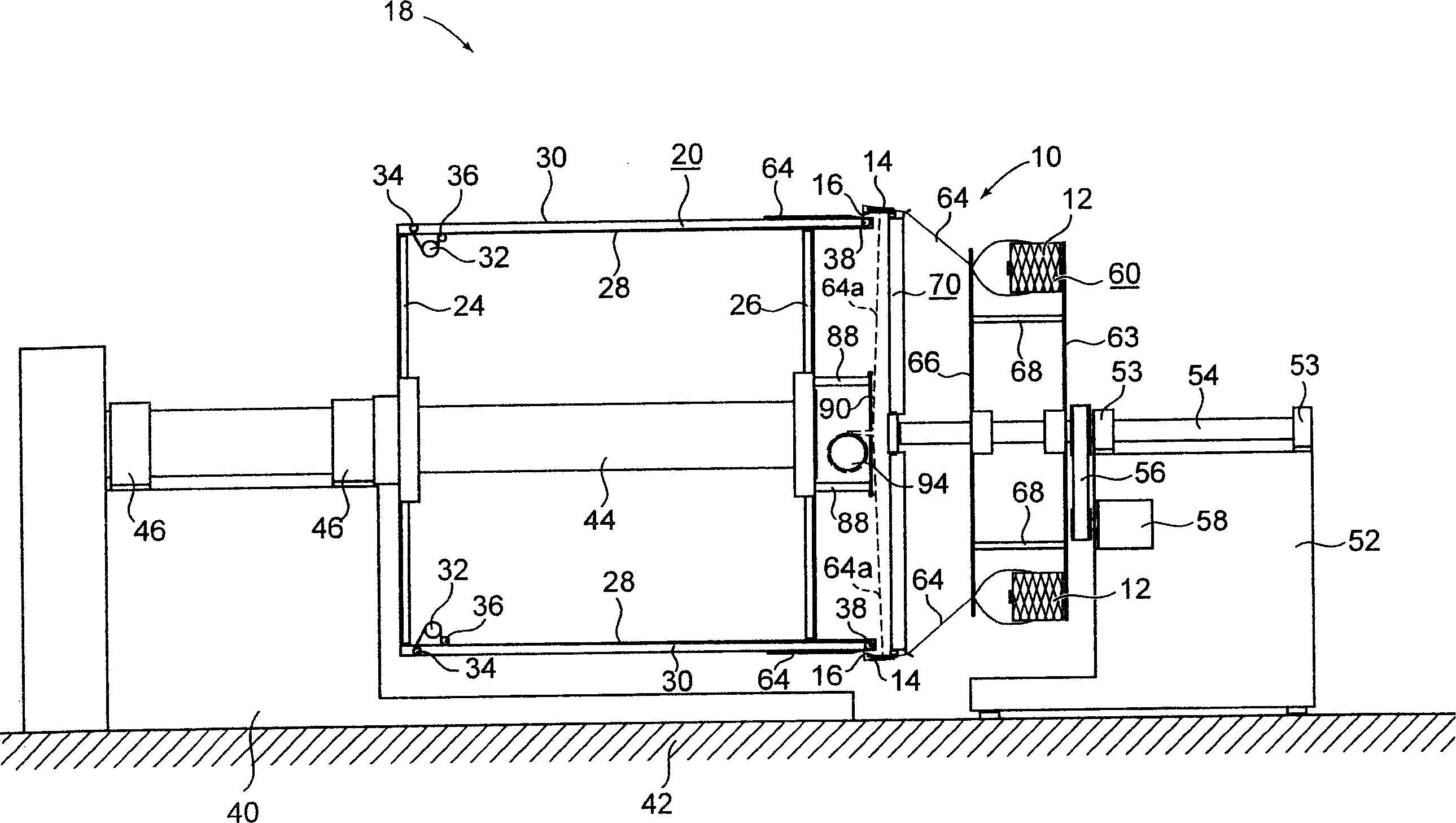 Rotary yarn feeding device having passage-of-reeling-thread control guide, and sample warping machine