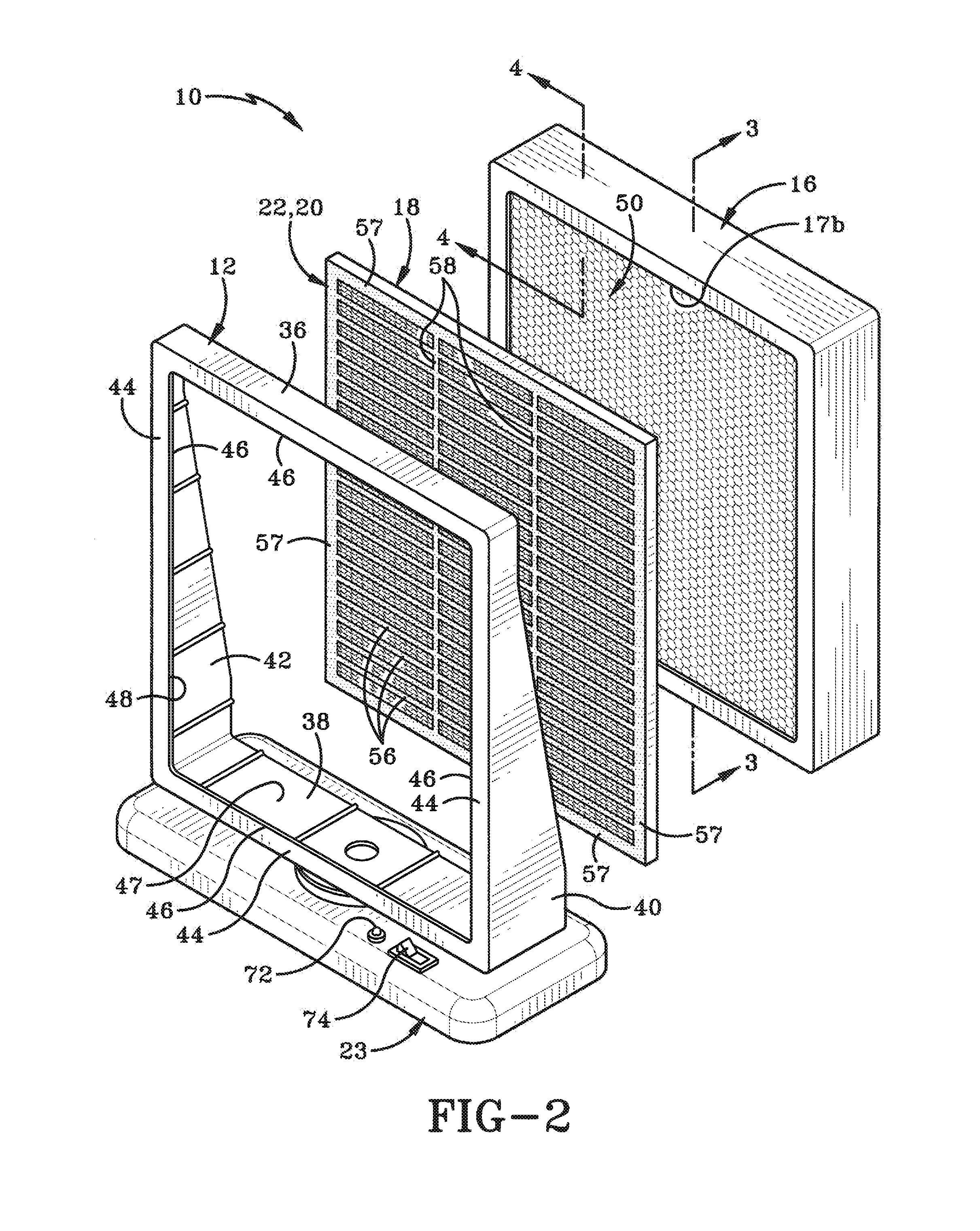 Charged filtration system