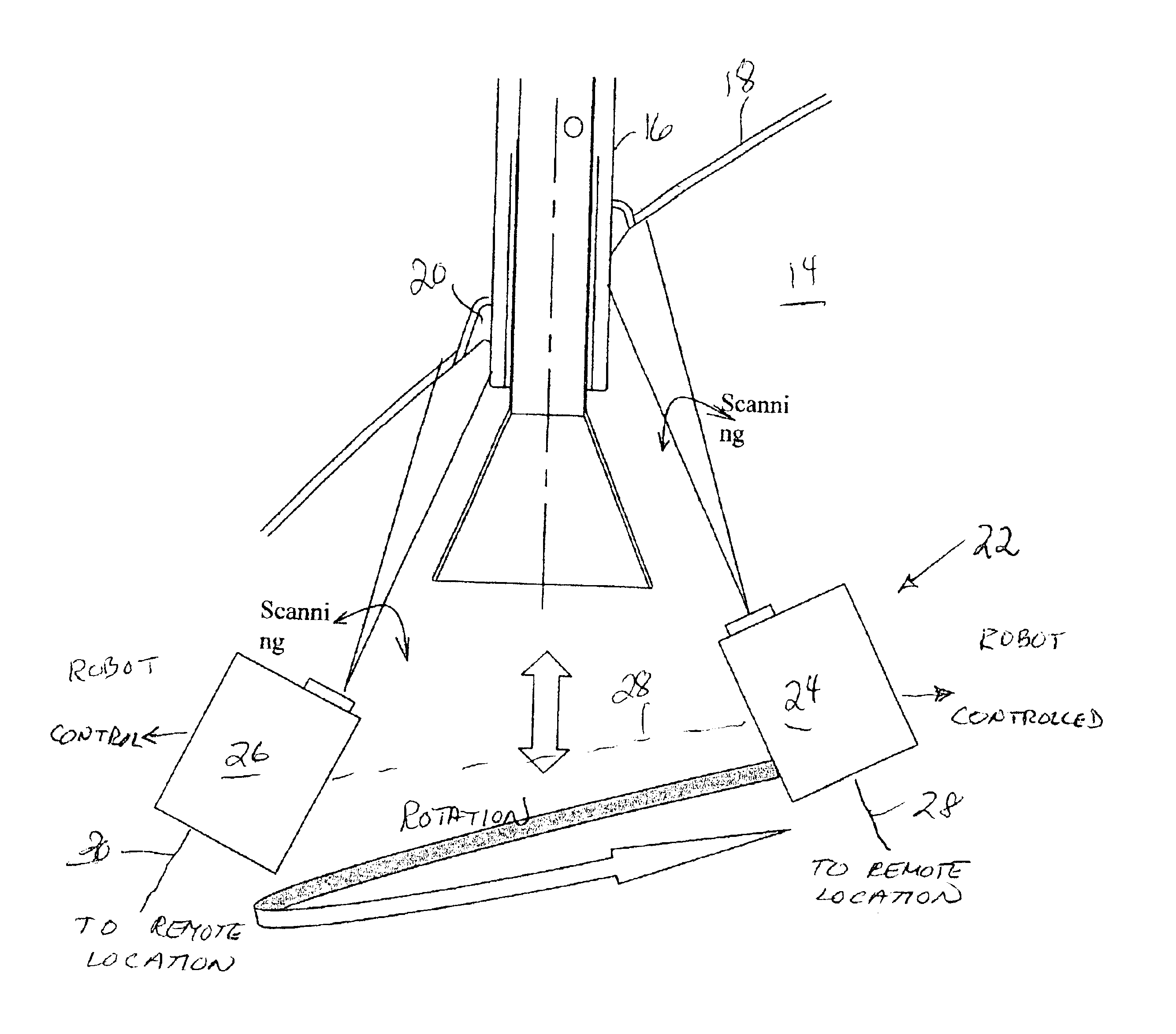 Remote examination of reactor nozzle J-groove welds