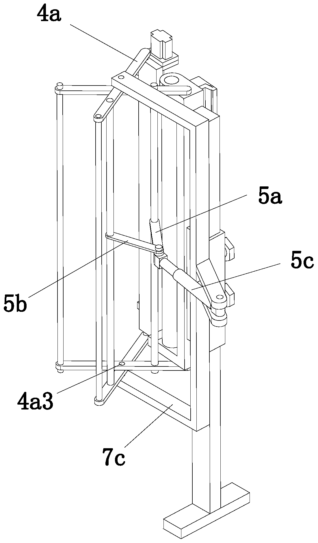 Film cutting mechanism for straw bale film wrapping machine and film cutting method thereof