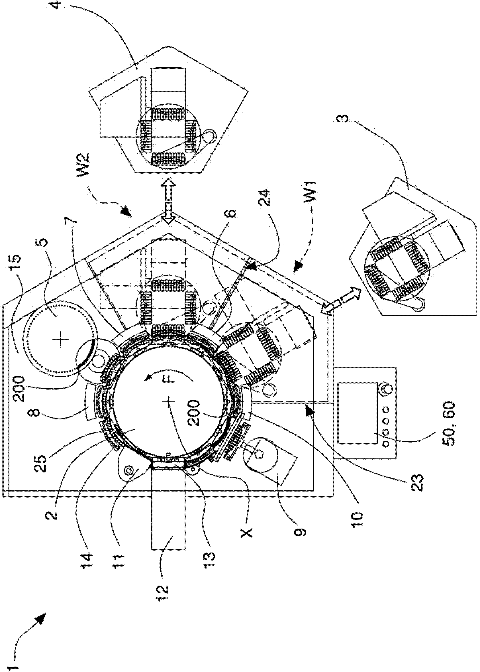 Machine and method for filling and checking capsules