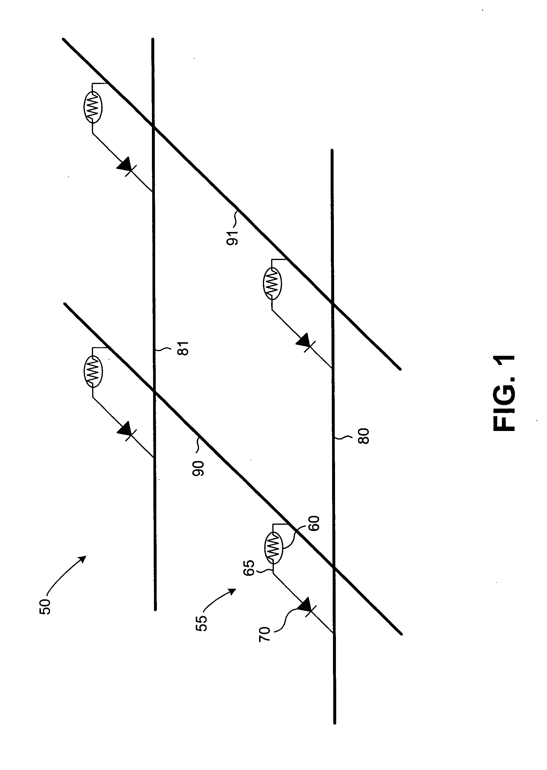 Common word line edge contact phase-change memory