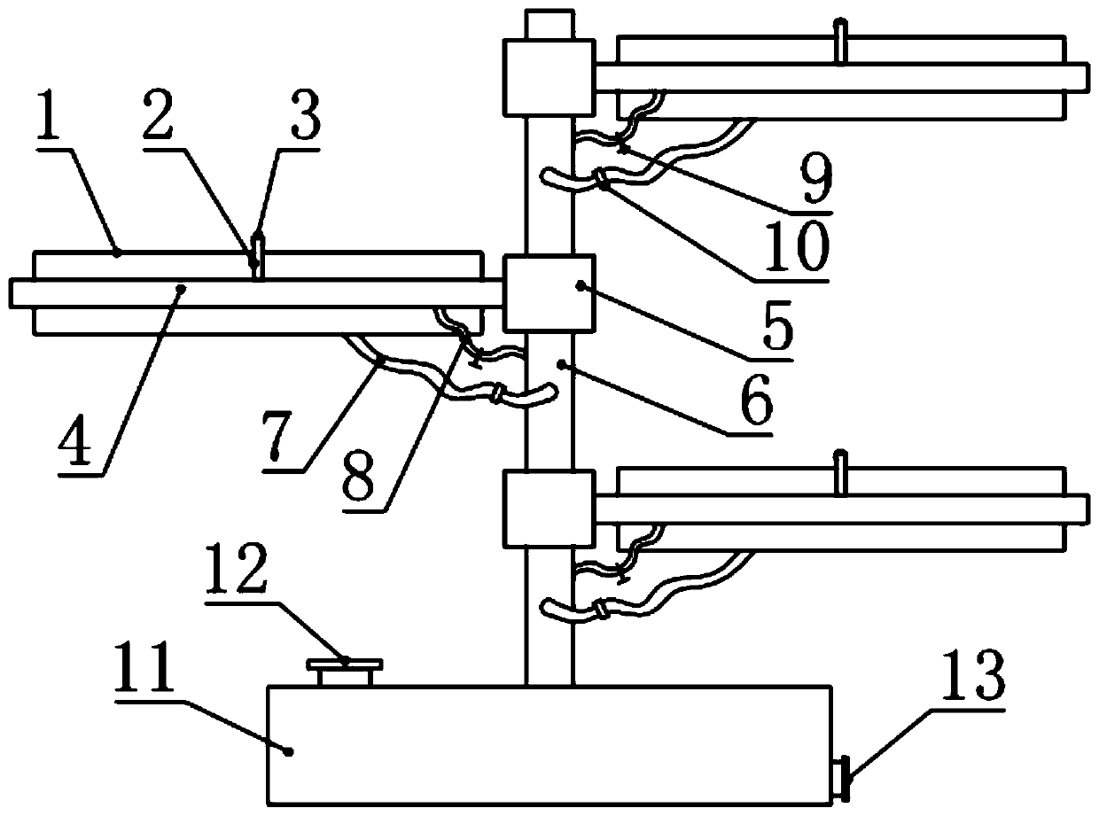 Three-dimensional water-saving planting frame for medicinal materials