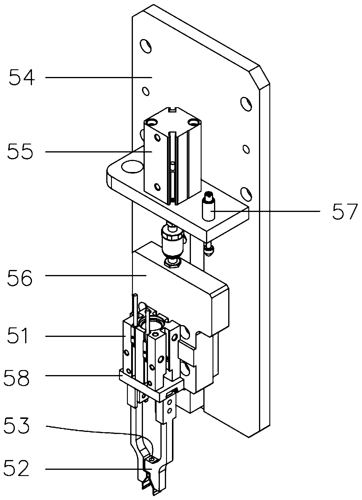 Mechanical arm mounting device used for gear frame