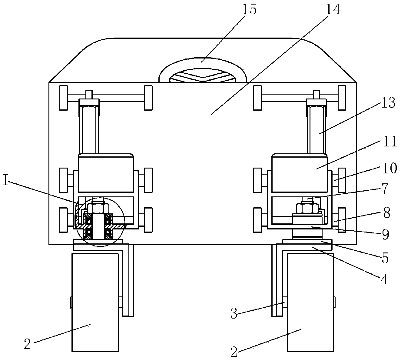 All-dimensional steering obstacle crossing vehicle based on hub motor