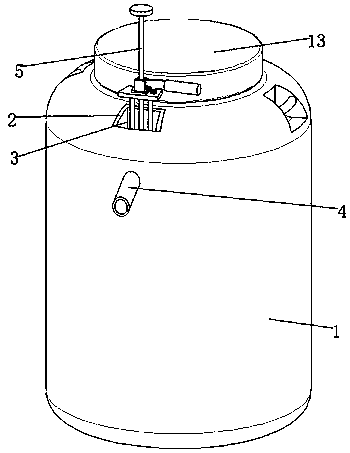 Emulsifier storing tank convenient to access