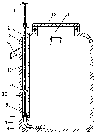 Emulsifier storing tank convenient to access