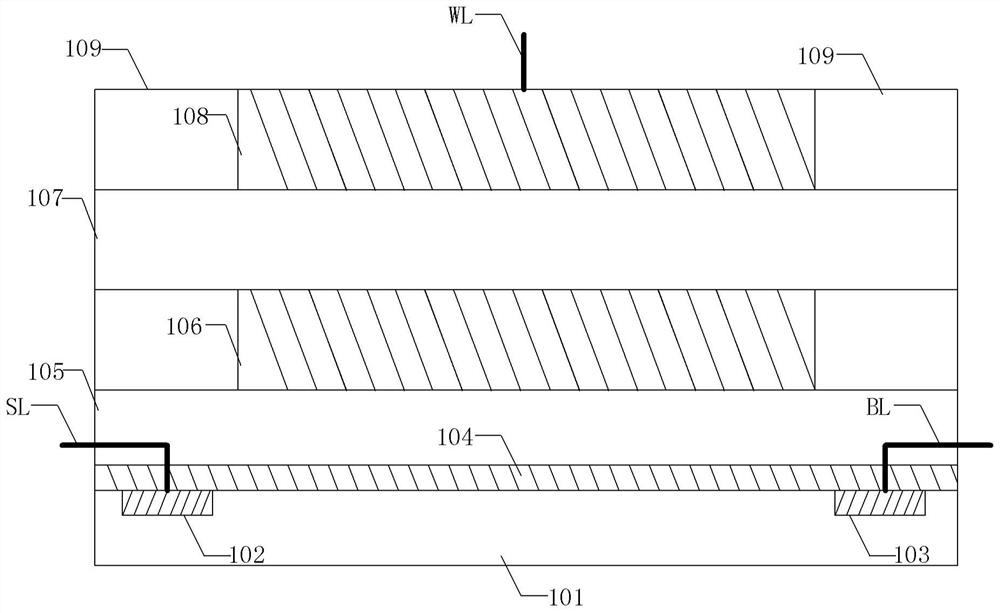 Ferroelectric floating gate memory unit string and preparation method