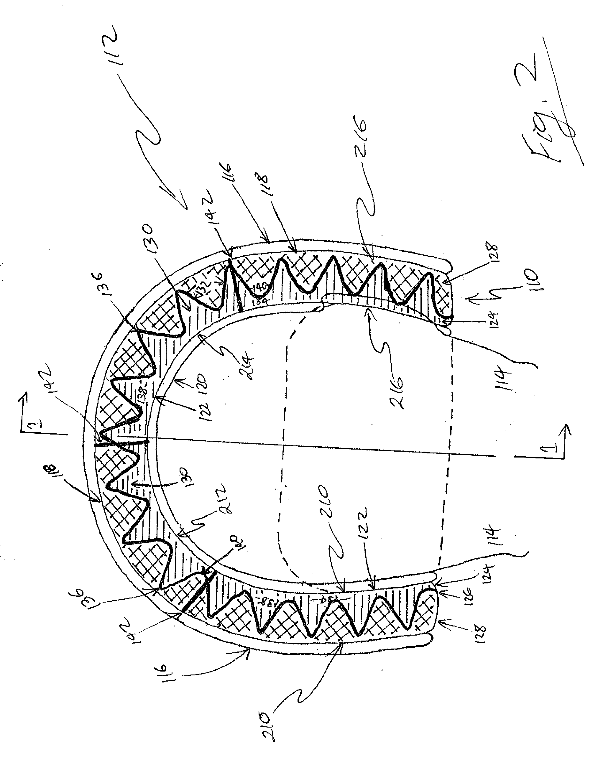 Compressible Liner for Impact Protection