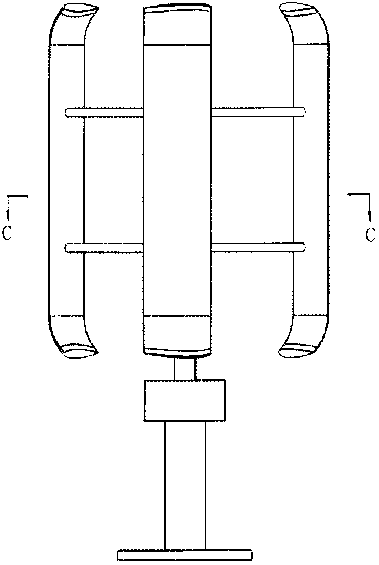 Blade and impeller of vertical shaft wind driven generator