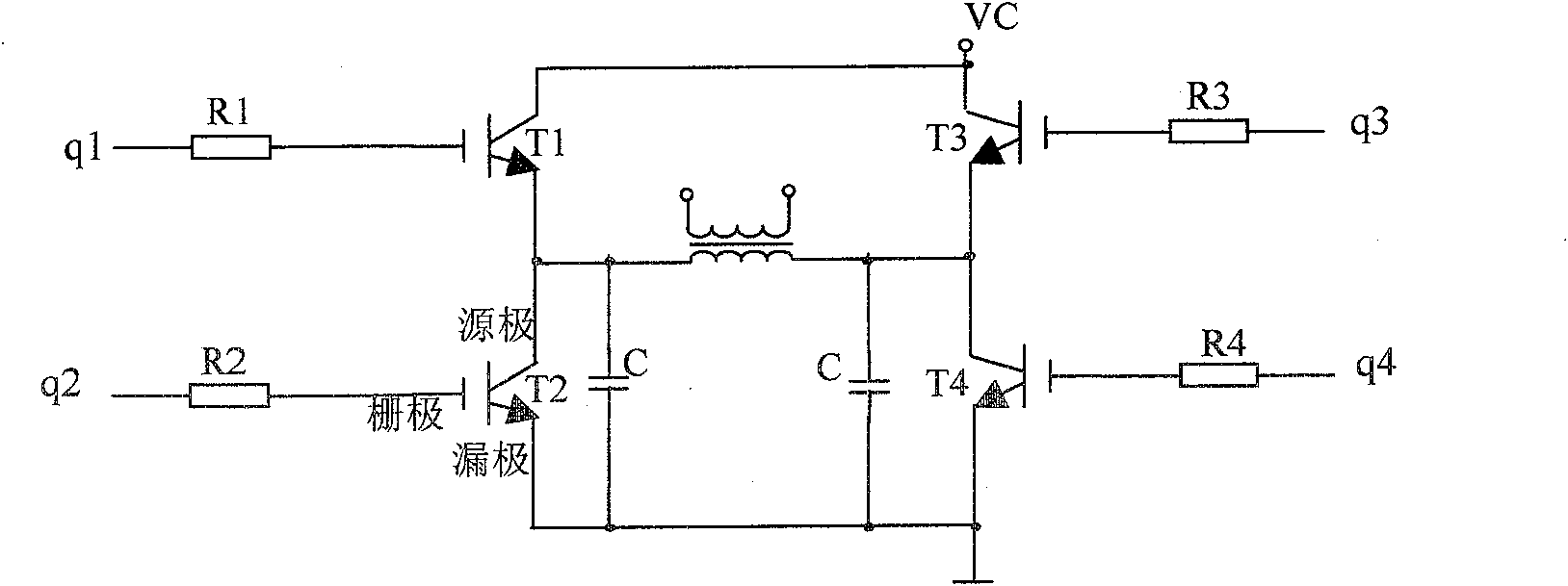 Main circuit of IGBT full bridge inverse conversion power