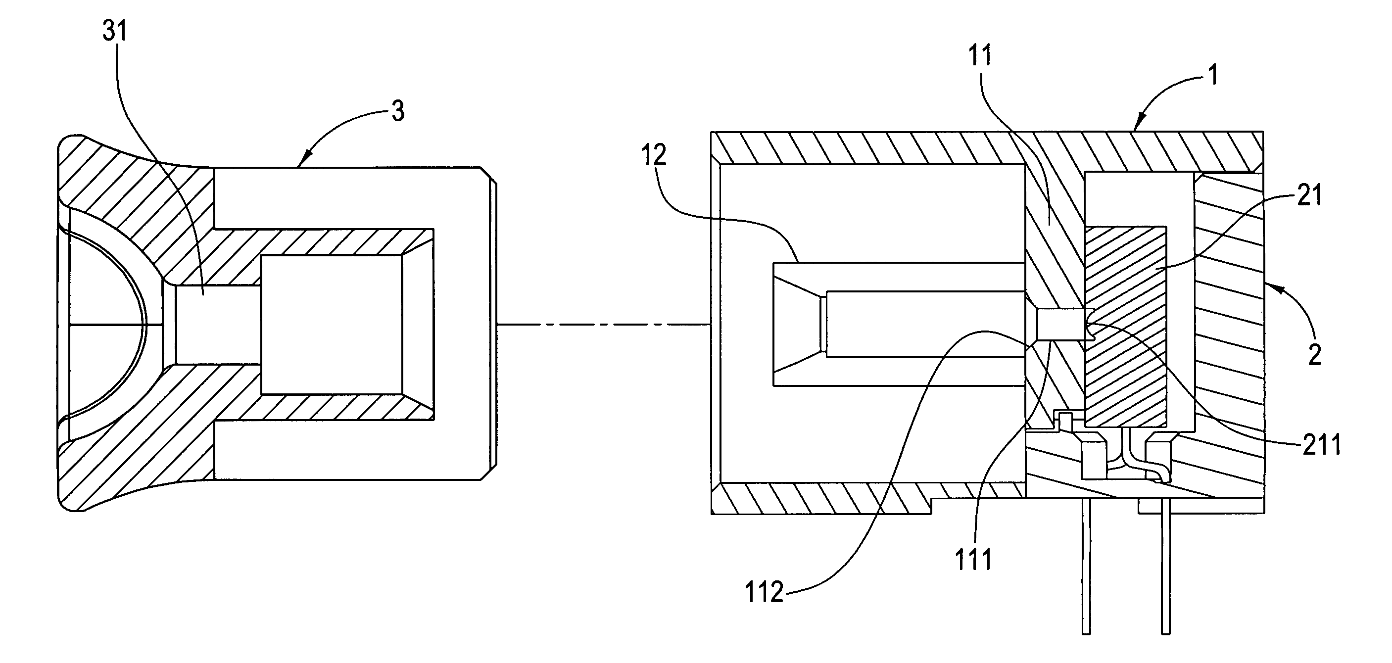 Connector for plastic optical fiber