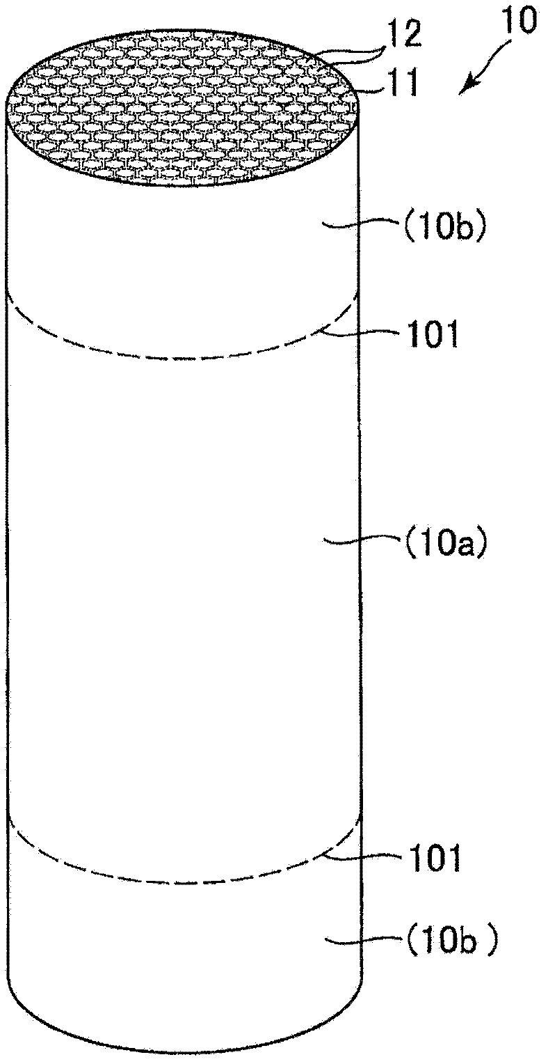 Cutting method of honeycomb dried body and honeycomb dried body cutting device