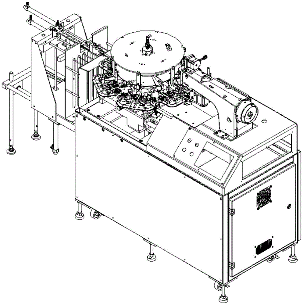 A material receiving system of an automatic sewing machine