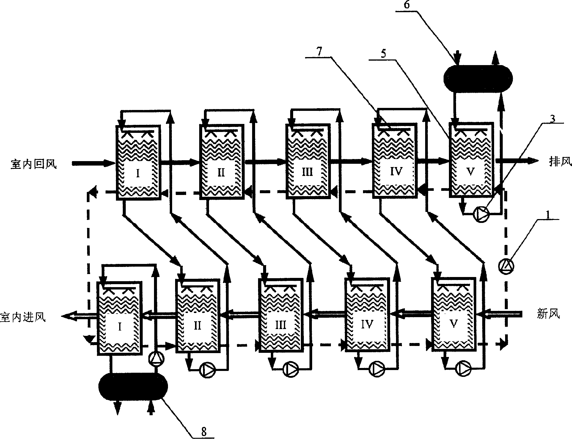 Fresh air air-conditioner with solution heat recoverer