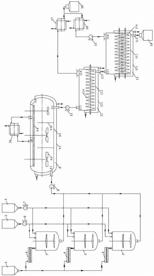 Continuous production system for preparing high-quality formic acid by acidifying sodium formate with polyphosphoric acid