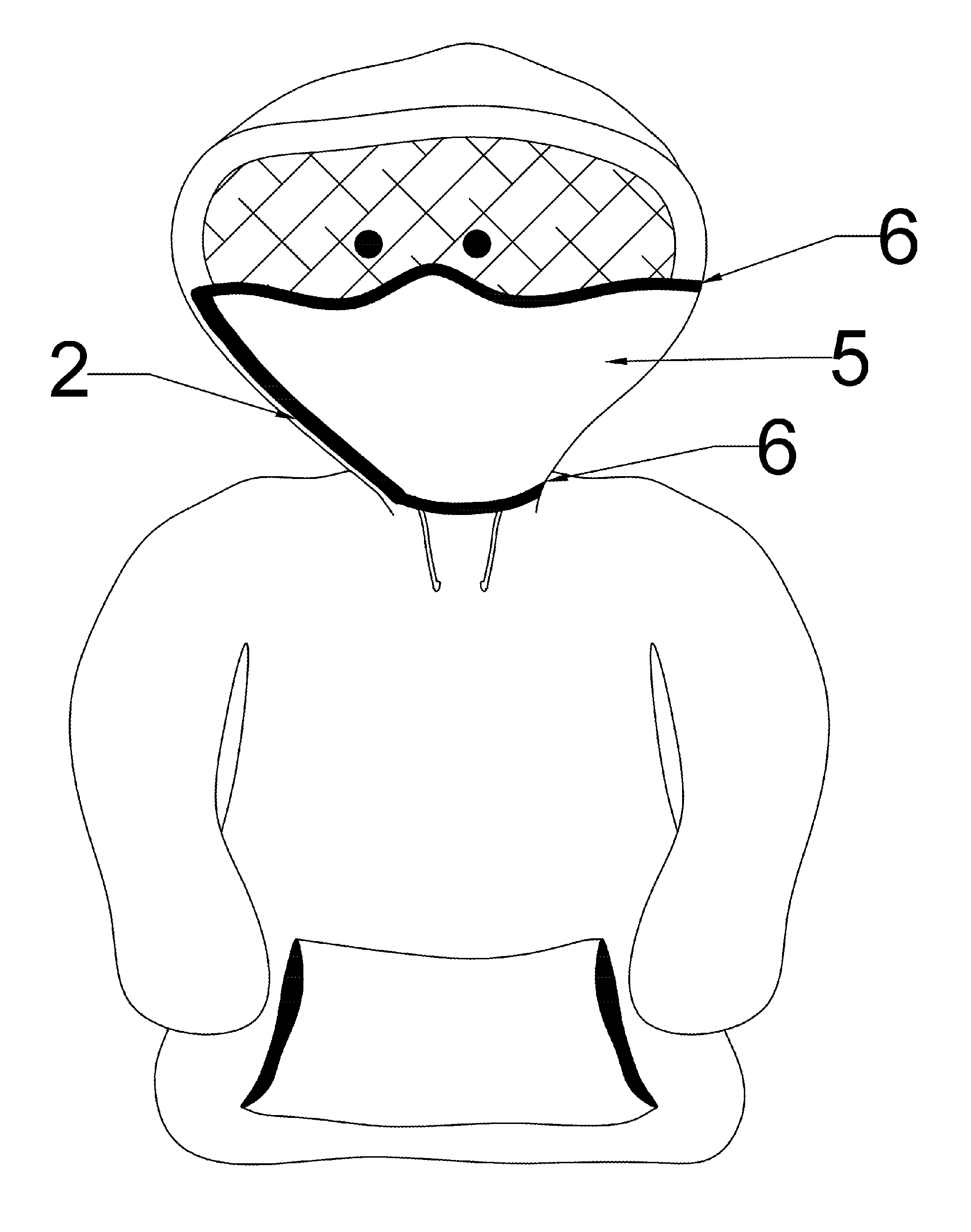 Hoodie with face mask