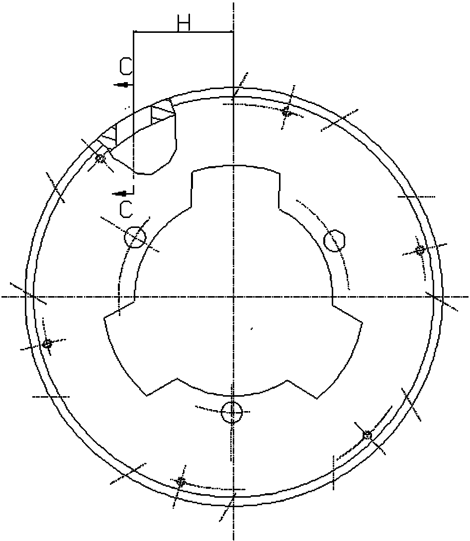 Anti-inverse disc inclined hole drilling tool and machining method thereof