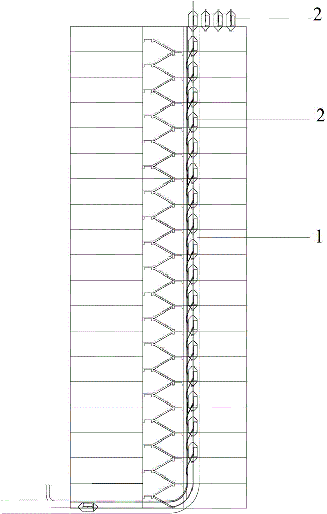 A high-rise building escape system