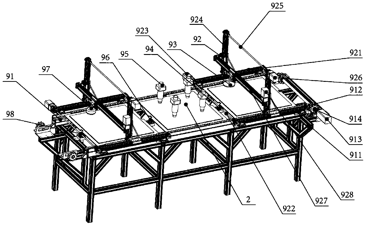 A water jet mosaic automatic production line