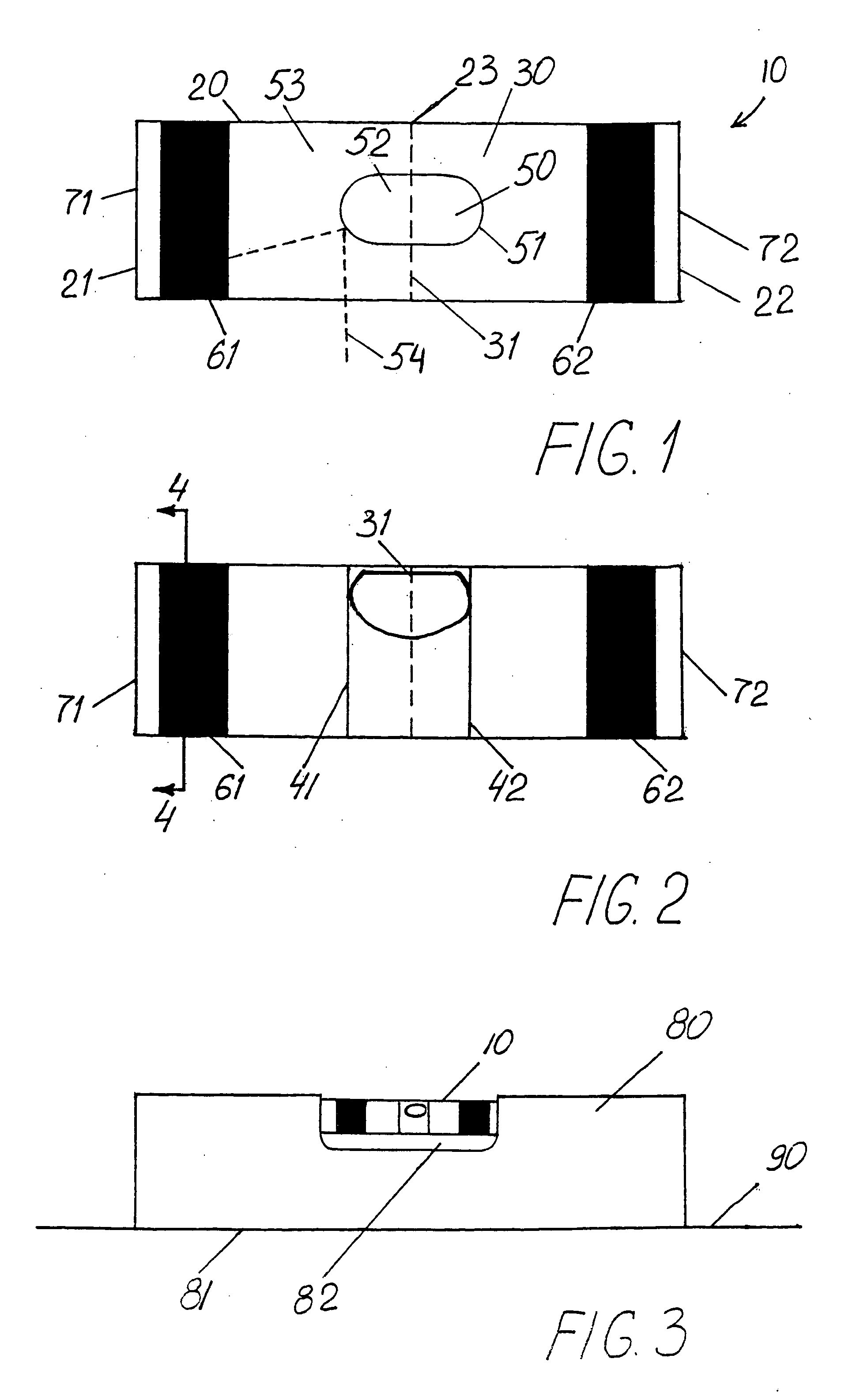 Dark-banded vial for use with level