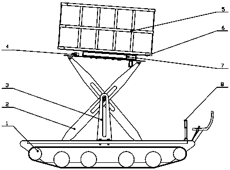 Self-adjusting type lifting platform for orchard work