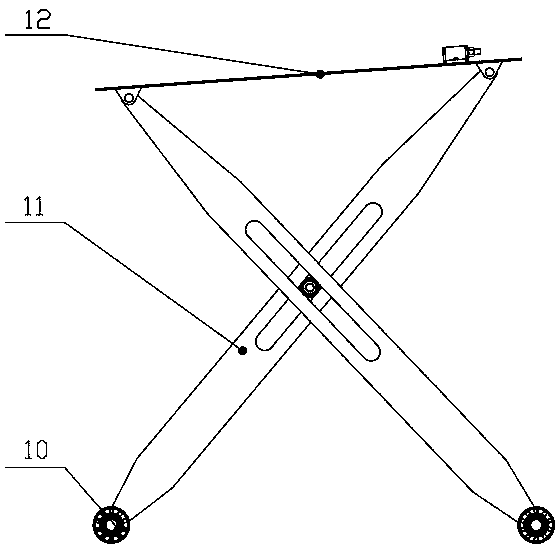 Self-adjusting type lifting platform for orchard work