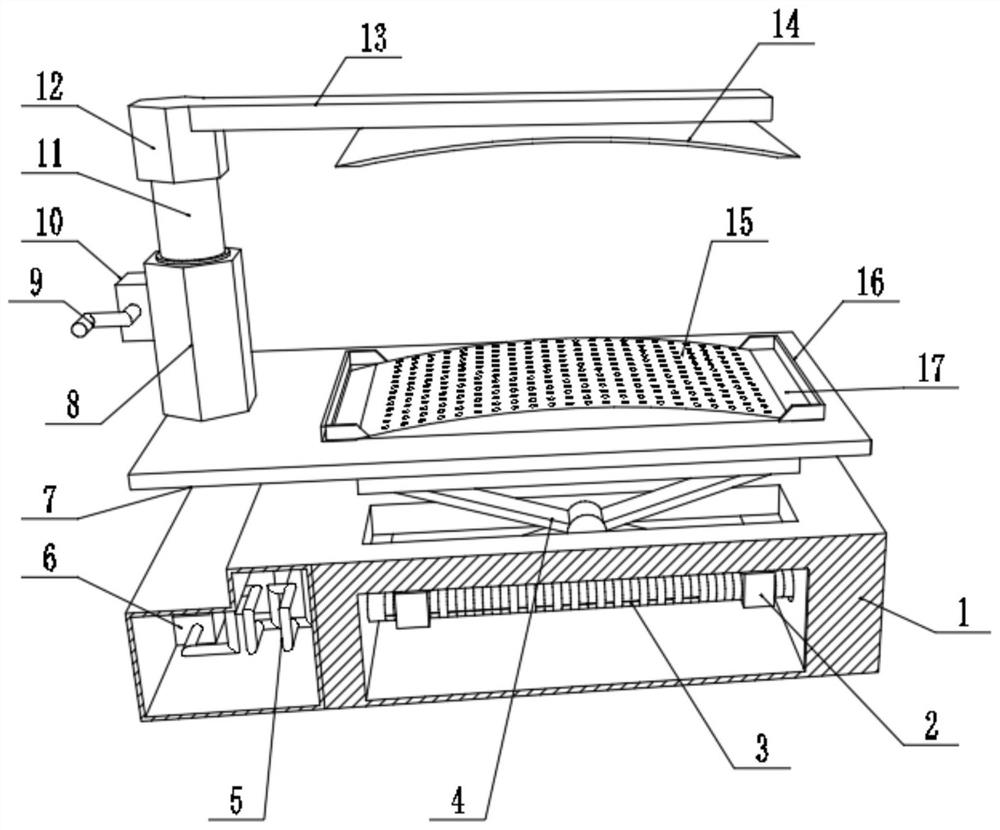 Lifting ironing table for garment production line