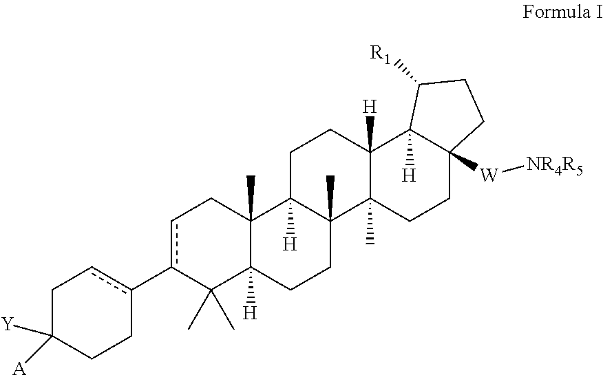 C-3 and c-17 modified triterpenoids as hiv-1 inhibitors