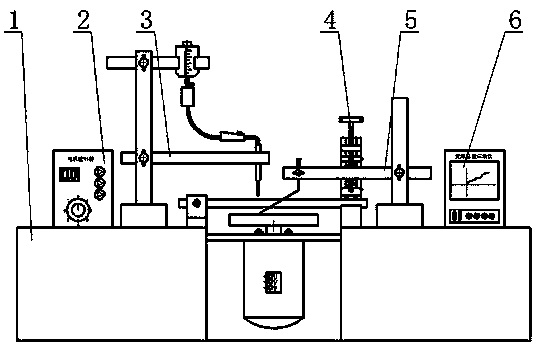 A measuring device for material wear amount and wear temperature field